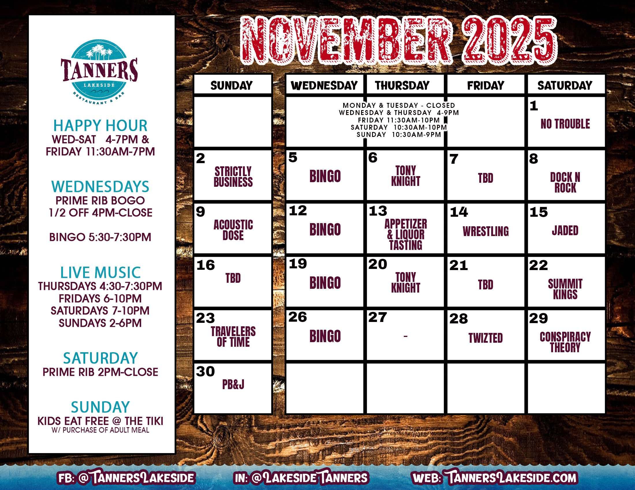 tanners calendar NOV 25 copy